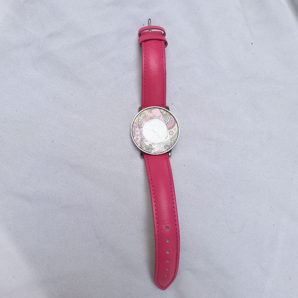 Vera Bradley Very Berry Paisley pink watch - Picture 3 of 5